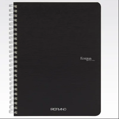Sveska spirala A5 karo 70L 90g EcoQua Fabriano 19148109 crna (nero)