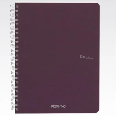 Sveska spirala A5 karo 70L 90g EcoQua Fabriano 19148112 ljubičasta (vino)