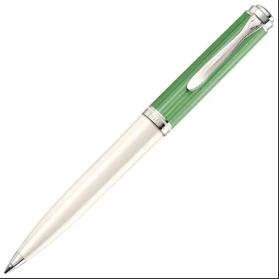 Olovka hemijska Souveran K605+poklon kutija sivo-zelena Pelikan 818223 zeleno-bela!!