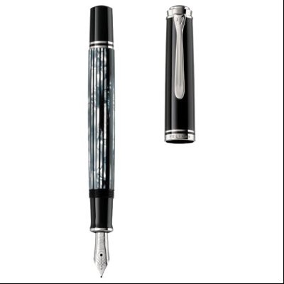 Nalivpero Souveran M605 (M)+kožna bela futrola+pok.kut.G30 Tortoiseshell Pelikan 819312 crna!!