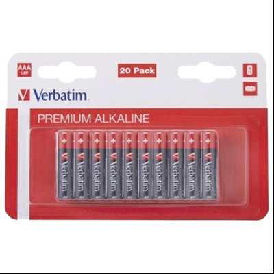 Baterija alkalna 1,5V AAA pk20 Verbatim 49876 LR3 2blistera