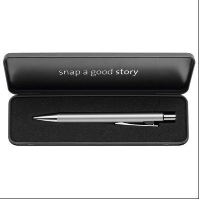 Olovka hemijska Snap Metallic K10+poklon kutija G24 uložak plavi Pelikan 821223 srebrna