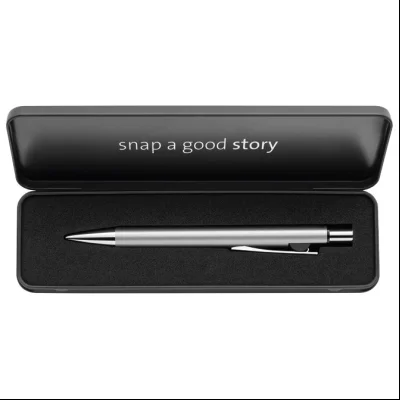 Olovka hemijska Snap Metallic K10+poklon kutija G24 uložak plavi Pelikan 821223 srebrna