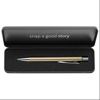 Olovka hemijska Snap Metallic K10+poklon kutija G24 uložak plavi Pelikan 821247 zlatna