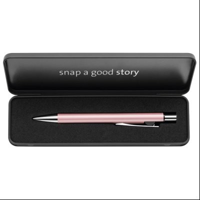 Olovka hemijska Snap Metallic K10+poklon kutija G24 uložak plavi Pelikan 821254 roze