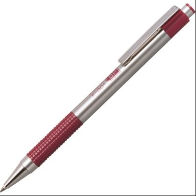 Olovka hemijska 0,7mm sa rebrastim gripom F-301 Zebra EF301WR srebrno-bordo