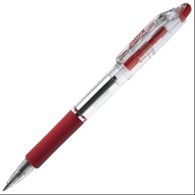 Olovka hemijska 0,7mm sa gumenim gripom (uložak crveni) Jimnie Retractable Zebra 30653 crvena