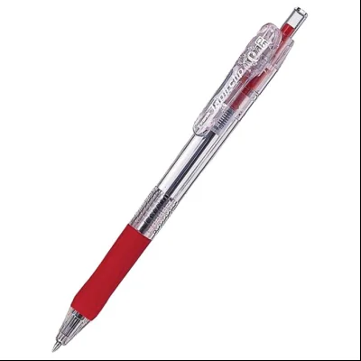 Olovka hemijska 0,5mm sa gumenim gripom (uložak crveni) Tapli Clip Zebra 38333-10 crvena