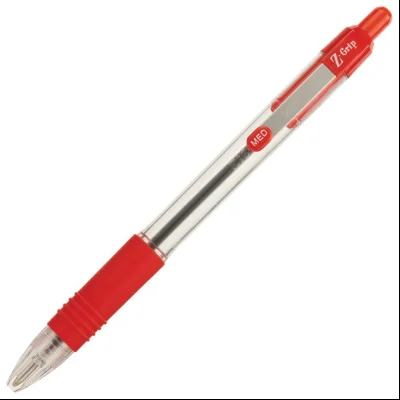 Olovka hemijska 1,0mm sa gumenim gripom (uložak crveni) Z-Grip Zebra 22230 crveni