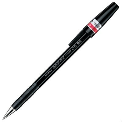 Olovka hemijska 0,5mm sa rebrastim gripom (uložak crni) H-8000 Zebra E20661 crna