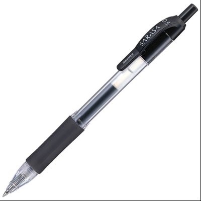 Roler gel 0,5mm sa gumenim gripom Sarasa Retractable (uložak crni) Zebra 46710 crni