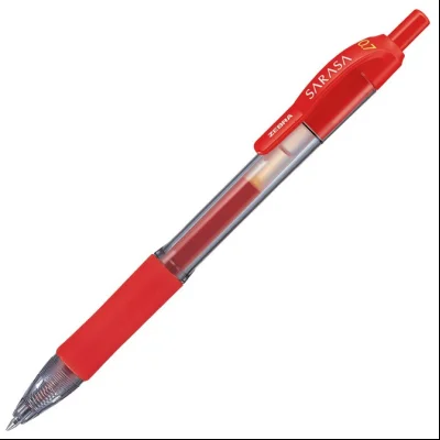 Roler gel 0,7mm sa gumenim gripom Sarasa Retractable (uložak crveni) Zebra 46830 crveni