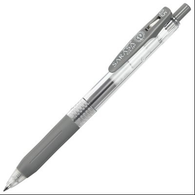 Roler gel 0,5mm sa gumenim gripom Sarasa Clip (uložak sivi) Zebra 35131 siva