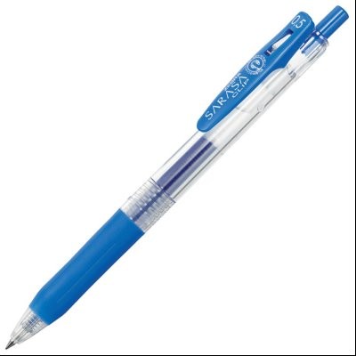 Roler gel 0,5mm sa gumenim gripom Sarasa Clip (uložak svetlo plavi) Zebra 14316 svetlo plavi