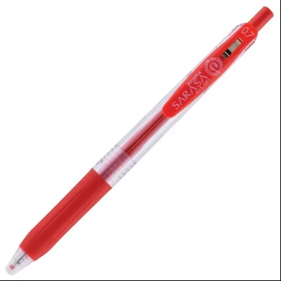 Roler gel 0,7mm sa gumenim gripom Sarasa Clip (uložak crveni) Zebra 14323 crvena