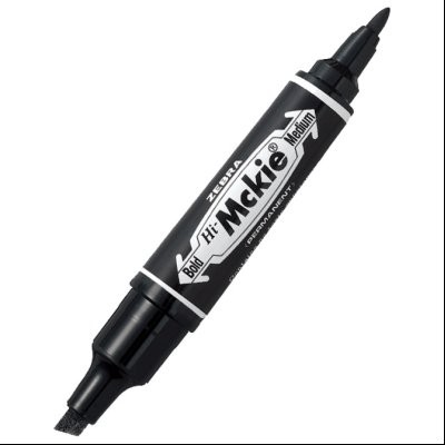 Marker permanentni 2-4mm obostrani kosi/okrugli vrh Hi-Mckie Zebra 50251 crni