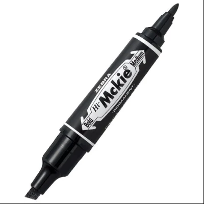 Marker permanentni 2-4mm obostrani kosi/okrugli vrh Hi-Mckie Zebra 50251 crni