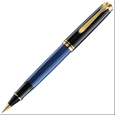 Roler Souveran R800+kožna bela futrola+poklon kutija G30 Pelikan 997668 plavo-crna