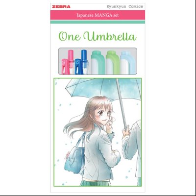 Set Manga One Umbrella (roler Sarasa Clip pk2+flomaster obostrani Mildliner pk3) Zebra 56531