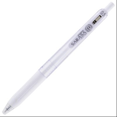 Roler gel 0,5mm sa gumenim gripom Sarasa Clip Milk (uložak beli) Zebra 35041 beli