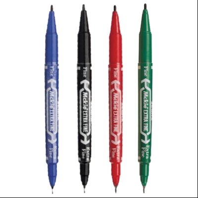 Marker permanentni 0,5/1mm obostrani okrugli vrh Mckie Care Zebra 51864 zeleni