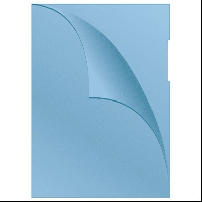 Fascikla "L" u boji 120my pp A4 mat pk100 Q-Connect Donau KF00307 plava