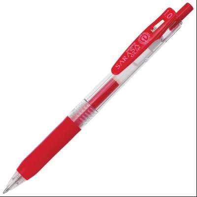Roler gel 1,0mm sa gumenim gripom Sarasa Clip (uložak crveni) Zebra 14333 crveni
