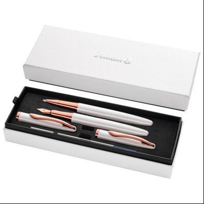 Set nalivpero+roler Jazz Noble Elegance+poklon kutija G25 Pelikan 826907 biserno beli