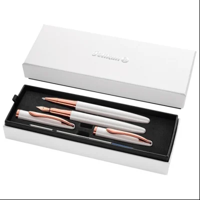 Set nalivpero+roler Jazz Noble Elegance+poklon kutija G25 Pelikan 826907 biserno beli