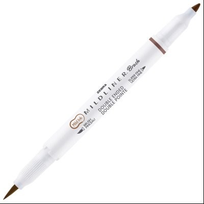 Flomaster obostrani 0,5/4mm Mildliner Brush&Marker Zebra 79250 braon