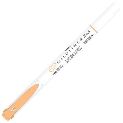 Flomaster obostrani 0,5/4mm Mildliner Brush&Marker Zebra 79190 fluo narandžasti