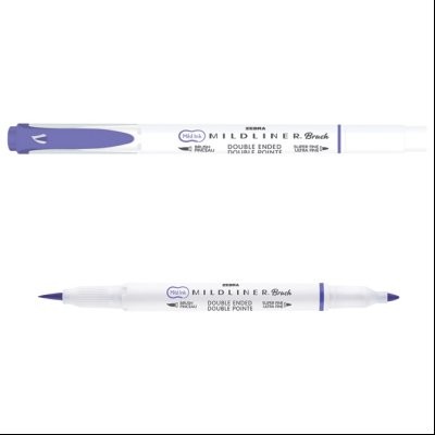 Flomaster obostrani 0,5/4mm Mildliner Brush&Marker Zebra 79580 pastelno lila