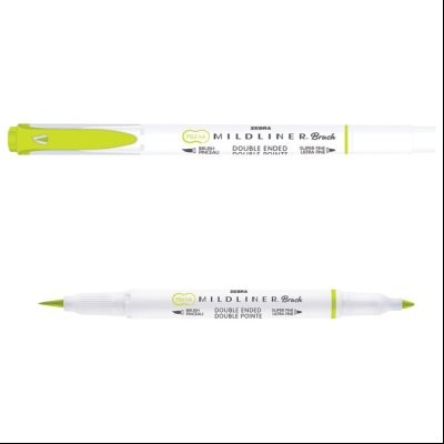 Flomaster obostrani 0,5/4mm Mildliner Brush&Marker Zebra 79450 limeta zeleni