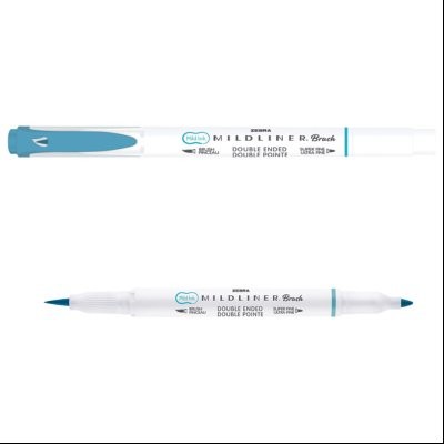 Flomaster obostrani 0,5/4mm Mildliner Brush&Marker Zebra 79420 tirkizni