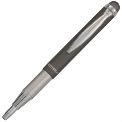 Olovka hemijska teleskopska 0,7mm bez kutije Stylus Metallic Zebra 46619 tamno siva