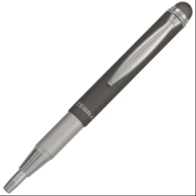 Olovka hemijska teleskopska 0,7mm u poklon kutiji Stylus Metallic Zebra 46619 tamno siva