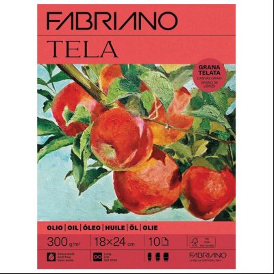 Blok Tela Olio 18x24cm 10L 300g (canvas grain/superficie telata) Fabriano 19100830