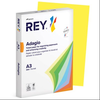 Papir Copy Rey Adagio A3  80g pk500 Sylvamo 66 jarko žuti (yellow)