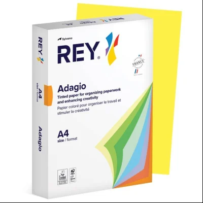Papir Copy Rey Adagio A4 80g pk500 Sylvamo 66 jarko žuti (yellow)