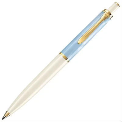 Olovka hemijska Classic K200+kožna bela futrola+poklon kutija G30 bela Pelikan 823036 past-plava