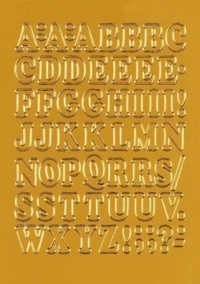 Samolepljiva slova 12mm na foliji 84x120mm 1/1