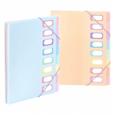 PVC Organiser sa 8 pregrada i gumicom Rainbow Pastel