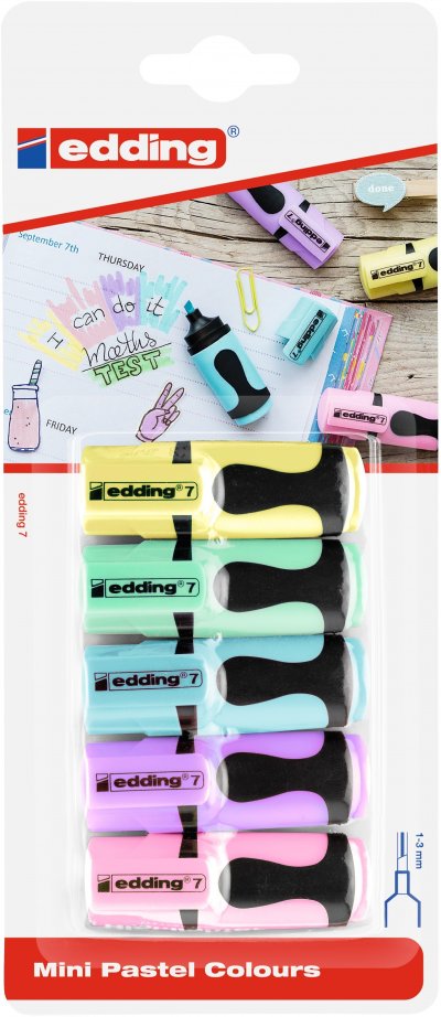 Mini signiri Edding E-7 Pastel u blisteru 1/5