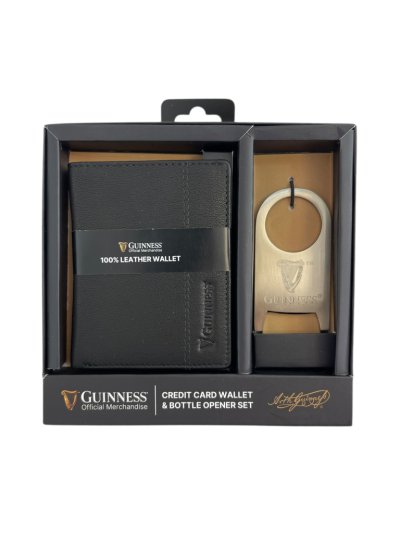 Gift box: kožni novčanik 100x80 mm i otvarač za flaše JBGNGS 05 Guiness