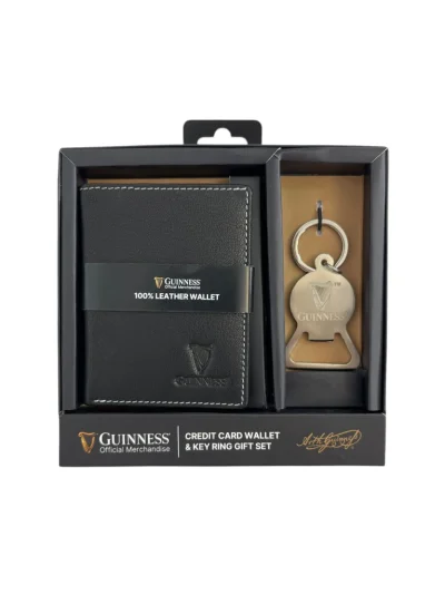 Gift box: kožna futrola za kartice 100x80 mm i otvarač za flaše JBGNGS 06 Guiness
