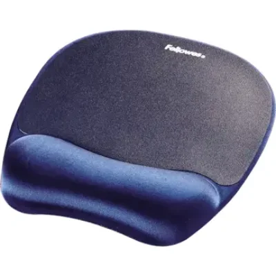 Podloga za miš sa osloncem – memory foam, plava