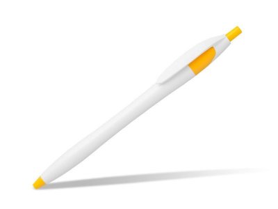521, plastična hemijska olovka, žuta