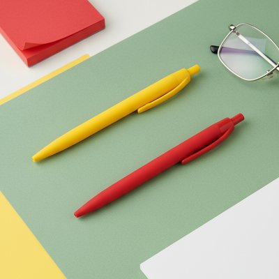 AMIGA SOFT, plastična hemijska olovka, žuta