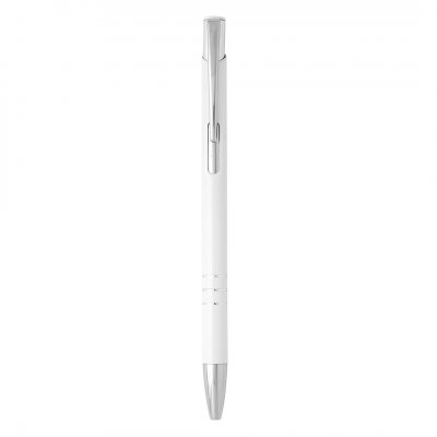 OGGI SLIM, metalna hemijska olovka, bela