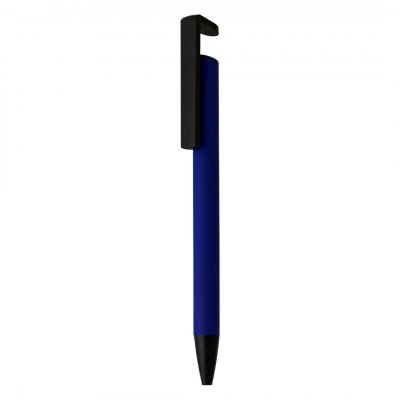 HALTER METAL, metalna hemijska olovka sa držačem za mobilni telefon, rojal plava